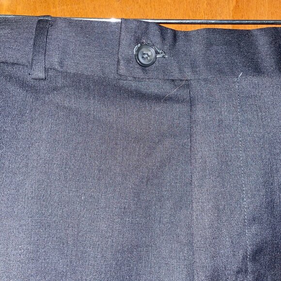 Perry Ellis Portfolio Mens Dress Pants 40x30 Dark Gray Slim-Fit Flat-Front - Picture 4 of 6
